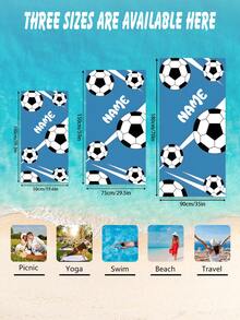 Personalized Children's Beach Towel Customizable Kids Beach Towel For Swimming And Travel For Boys And Girls - Multicolor - View 3