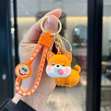 1pc 2026 Hot Selling Cartoon Shiba Inu Keychain PVC Figurine Pendant Couple Cute Keyring Backpack Car Key Chain Gift, Perfect Gift, Holiday Gift, Birthday Gift, Interesting Gift, Valentine's Day Gift - Multicolor - View 14