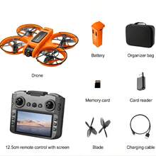 S156，遥控，4.5英寸显示屏，高清航拍，无人机，光流悬停，无刷飞行器，电动可调摄像头防撞 - 彩色 - 查看 15