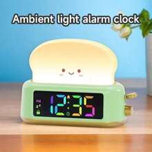 Desk Decor Toaster Lamp, Rechargeable Small Lamp With Smile Face Toast Bread Cute Toaster Shape Room Decor Night Light For Bedroom, Bedside, Living Room, Dining, Desk Decorations, Gift - 1 - View 4