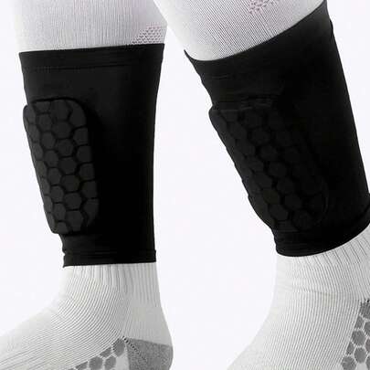 1PC/1Pair Summer Sports Calf Guards, Honeycomb Anti-Collision Design, Football Specialized Leg Protective Sleeves