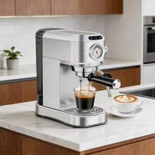 Espresso Machine,Coffee Maker With Auto-Shut Off, 30 Bar Pump Pressure,34 Oz Removable Tank & Removable Drip Tray, Cappuccino Coffee Maker With Milk Foaming Steam Wand For Latte, Mocha, Cappuccino - 查看 7