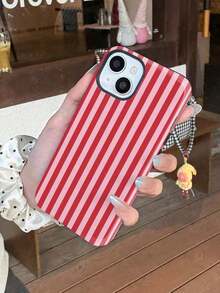 1pc Minimalist Artistic Colorful Striped Pattern Glossy 2-In-1 Phiên Film Hard Phone Case Compatible With Samsung/ 11/12/13/14/15/16/17 Pro Max - 彩色 - 查看 4