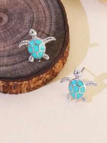 1 Pair Cute Casual Cartoon Sea Vacation Energetic Ocean Style Earrings - Blue - View 4