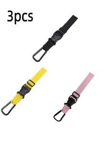 Alça ajustável para bagagem de viagem com ganchos, suporte portátil para bagagem, fivela anti-perda, cinto de fixação para bagagem, fivela removível, gancho lateral para pendurar bagagem, prático para viagens, carro, camping e material escolar. - Multicolorido - Ver 17
