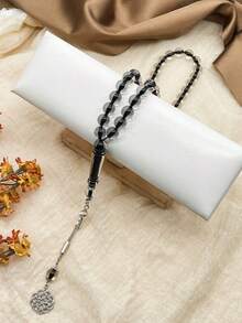 1串优雅手持念珠，10毫米45颗半透明珠子，日常佩戴阿拉伯祈祷计数手链 - 彩色 - 查看 2