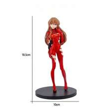 Eva-Longhair- Rei Ayanami Anime Figure – White Plug Suit Long Hair Figurine, Collectible Gift For Eva-Anime- Fans - 紅衣明日香[高約18公分] - 查看 2