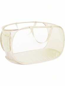 1 pieza Cesta de lavandería plegable de malla de nailon, cesta de almacenamiento de gran capacidad para lavado, cesta de almacenamiento para el baño, disponible en varios colores - Multicolor - Ver 13