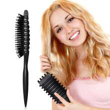 Curl Defining Brush For Curly Hair, Curly Hair Brush For Combing And Shaping Curls To Reduce Pulling And Curl Separation (Black) - Màu A - Xem 7