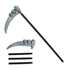 Halloween Grim Reaper Scythe Prop Set, Detachable Adjustable Skull Skeleton Plastic Fake Weapon, Cosplay Costume Accessory For Halloween Christmas New Year Party Role Play Stage Performance Photo Booth Gift For Adults Kids - Multicolor - View 12