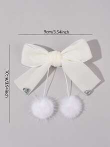 2 chiếc kẹp tóc màu be cho bé gái, đính quả bông trắng mềm mại và trang trí pha lê hình trái tim, phụ kiện tóc thanh lịch và dễ thương cho sử dụng hàng ngày, lễ hội, tiệc tùng, dành cho tuổi teen. - Màu be - Xem 7