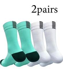 10 Pairs Women's Striped Bow Tie Mid-Calf Socks, Black & White Simple Design, Suitable For Casual & Leisure, Spring/Autumn - Multicolor - View 16