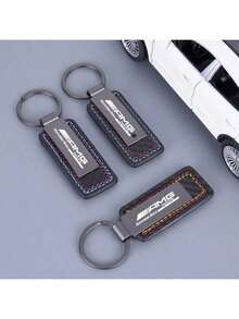 For W203 W204 W205 W210 W211 W221 A B C E Class Metal Leather Car Keychain Key Ring Chain Pendant Gift Accessories - AMG - View 3