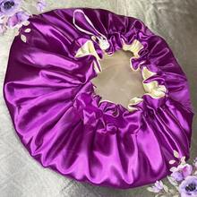 Set Of 4 Impeccable Satin Bonnets! Double-Sided / Sleep Beauty Nighttime Hydration / Frizz Control And Maximum Comfort - 一套4個,顏色隨機 - 查看 4