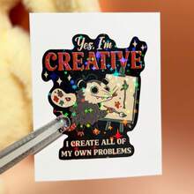 OZLICE Funny Cassette Tape Sticker: Please Be Patient With Me, I'm From The 1900sWater Bottle Sticker, Funny Stickers, Cute Stickers, Laptop Sticker, Stickers, Sticker For Laptop - Light Film - View 12