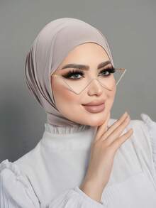 1顶时尚休闲优雅速戴头巾帽，经典简约风格，柔软透气的莫代尔面料，适合日常生活、节日、祈祷等场合。 - 多色 - 查看 18