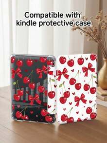 红色樱桃造型领结图案平板电脑保护套，兼容苹果Air 11英寸M3（2025款）/M2（2024款）、苹果Air第五代（2022款）、（A16）11英寸第十一代（2025款），也兼容三星Galaxy Tab平板电脑和Kindle Paperwhite第十二代（2024款）。透明背壳，时尚图案保护套，支持自动睡眠/唤醒功能，配备气囊保护，适合作为礼物或办公用品。 - 彩色 - 查看 8