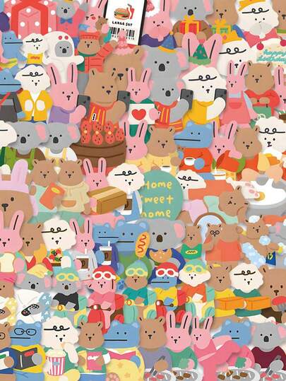 100pcs Cartoon Cute Animal Sticker Funny Colorful Decal For Diary Phone Case Laptop Luggage Scrapbook Guitar Decoration Sticker DIY Decal Holiday Gift (Not Easy To Fall Off)