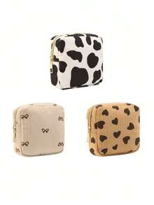 多色卫生巾收纳袋，粉色卫生巾收纳袋，大容量简约便携收纳袋，可收纳卫生棉条、卫生巾和卫生棉条，女生必备，化妆包，旅行学习用品，旅行化妆包，假日化妆包 - 彩色 - 查看 24