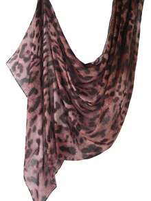 1件装女士时尚波西米亚玫瑰金豹纹大理石印花围巾，休闲街头风头巾，适合日常佩戴，秋季款 - 乾枯玫瑰色 - 查看 4