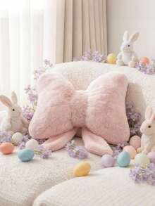 1 Peça Almofada de Laço, Almofadas Decorativas em Formato de Borboleta, Almofadas Fofas, Decoração Fofa para Cama, Sofá e Casa, Almofada Macia e Aveludada, Presente para Sofá, Quarto, Sala de Estar, Decoração Doméstica, Decoração de Quarto, Festa Diária, Casamento, Dia dos Namorados, Páscoa, Presente do Dia dos Namorados - Rosa chiclete - Visão 12