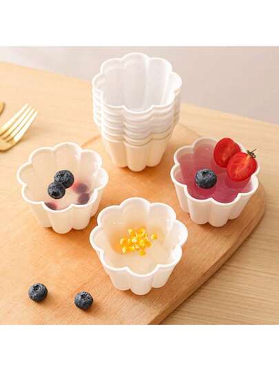 1/4/8pcs Flower Shaped Mousse Mold, 3D Mini Cupcake Mold, Non-Stick Baking Mold For Pudding, Jelly, Muffin And Cake, Durable Kitchen Cake Decorating Tool, Reusable Baking Accessory For Making Creative Desserts, Suitable For Parties, Weddings And Special Occasions