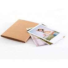 1pc 6inch Photo Postcard Storage Book, Organ-Style Folding Photo Album, Card Folding-Style Picture Album Card, Khaki - 卡其色 1 - 查看 7