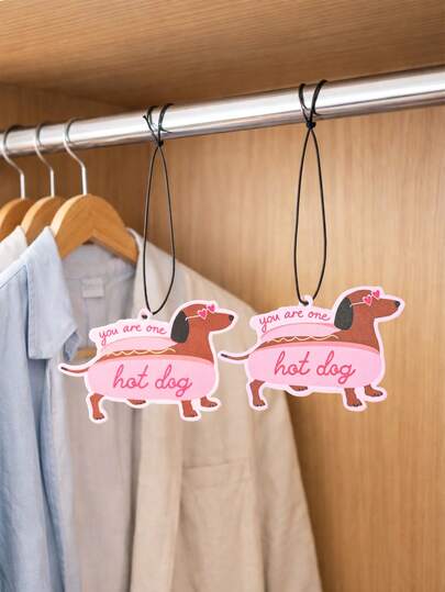 2/4 Stücke Dackel-förmige duftende Hängedekoration, Dackel-Themen-Party Kleingeschenk, Geburtstagsgeschenk, Baby-Shower-Party Geschenk, Hochzeitsparty Gastgeschenk, Cartoon Hund Auto-Lufterfrischer Anhänger, geeignet für Rückspiegel, Lüftungsclip, Zuhause, Schrank, Tasche, Dackel-Party Dekoration, Geburtstags-Party Zubehör, Geburtstagsgeschenke, Party Gastgeschenk