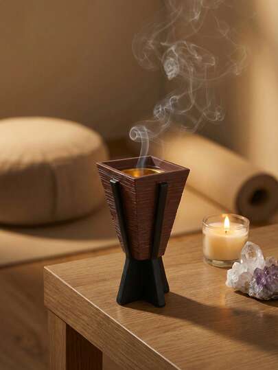 1 pieza/1 set Quemador de incienso de resina/Soporte de incienso/Quemador de bakhoor, quemador de bakhoor de resina con textura de dos tonos para decoración del hogar, espacios de meditación, decoración de estudios de yoga, acento de lobby de hotel boutique, mejora de la calma en salas de tratamiento spa, calentamientos de casa, eventos culturales, regalos, acento de mesa de comedor, exhibición de mesa de café, decoración de escritorio de sala de estar