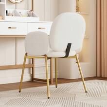 Restaurant Chairs, Lounge Chairs, Banquet Chairs, Yellow Gold Legs, Beige, Dimensions: W 55 Cm X D 64.5 Cm X H 88 Cm - Beige - View 3