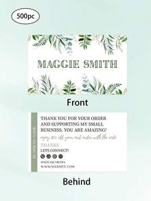 200/500/1000pcs Customized Business Card,Classic Modern Wedding Or Cocktail Party Invitations And Thank You Notes With Envelopes,Tropical Greenery, Palm Leaves,Tropical Banana Leaves Invitation - Multicolor - View 19