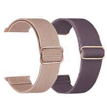 2条装，尺寸分别为18毫米、20毫米和22毫米，快拆表带，兼容三星Galaxy Watch 7/4/5/6（40毫米、44毫米）、6 Classic（43毫米、47毫米）、Active 2、Gear S3 Classic；弹性尼龙表带，兼容苹果手表（49毫米、46毫米、45毫米、44毫米、42毫米、41毫米、40毫米、38毫米），男女通用 - 肉粉+煙燻紫 - 查看 11