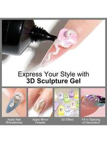 LIMEGIRL 美甲水钻胶：超强力凝胶美甲胶，适用于美甲饰品、宝石装饰、3D凝胶美甲闪亮宝石钻石，适用于美甲沙龙和DIY美甲，30毫升，需UV灯固化，美容礼品 - 2pcs - 查看 2