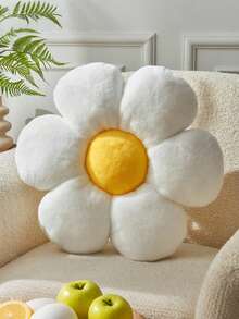 1 Peça Almofada Decorativa com Flor de Margarida, Almofada Decorativa Fofa para Casa, Decoração de Sofá para Primavera/Verão, Presente de Decoração de Feriado, Almofada Macia de Pelúcia, Almofada de Sofá para Casa, Almofada Decorativa para Casa, Presente de Feriado, Páscoa, Festa Diária, Casamento, Primavera - Branco - Visão 12