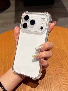 Bộ 4 ốp lưng điện thoại trong suốt chống rơi, bảo vệ toàn diện camera, tương thích với iPhone 11/12/13/14/15/16/16 Pro Max/17/17 Pro/17 Pro Max/Air, phụ kiện cần thiết cho gia đình/điện thoại dự phòng, chống sốc, chống ố vàng. - Trong sáng - Xem 7