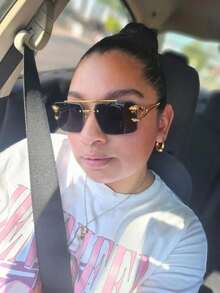 1 Pair Women's Casual Square Fashion Glasses, Suitable For Daily Wear - Black - View 2