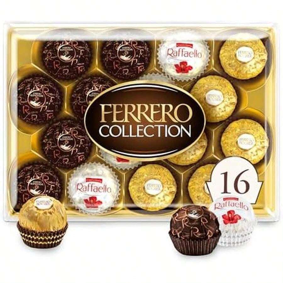 Collection Gourmet Gift Box, 16 Assorted Confections With Hazelnut, Dark Chocolate And Coconut, 6.1 Oz - Kích thước đầy đủ - Xem 1