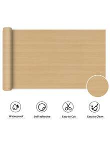 1 Cuộn Giấy Dán Vân Gỗ, Chống Dầu, Chịu Nhiệt, Giấy Dán Mặt Bàn, Giấy Dán Tự Dẹp, Giấy Dán Vân Gỗ Dùng Cho Tường, Tủ, Bàn, Ghế, Phòng, Tủ chén - Vân gỗ - Xem 7