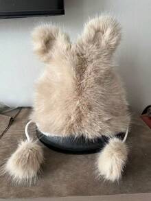 新款可爱毛绒球猫耳渔夫帽，女士款，保暖户外休闲可爱帽 - 彩色 - 查看 42