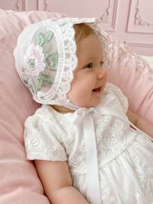 1pc Vintage Palace Style Embroidered Pink Retro Hat - 1PC - View 6