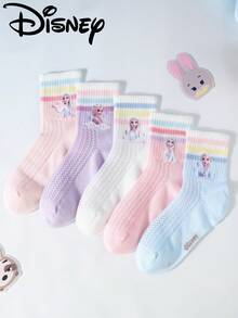Disney 5 Pairs Children's Frozen Cartoon Socks Spring And Summer Girls' Socks Boys' Breathable Infant Socks Suitable For School/Home - Multicolor - View 11