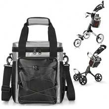 Insulated Golf Cart Cooler 12-Can Leakproof Soft Cooler Bag Suitable for Golf Push Cart - plata - Ver 2