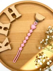 Personalized Silicone Pacifier Clip With Teddy Bear Design, Anti-Lost Chain, Ideal Gift For Baby Christening - Multicolor - View 14