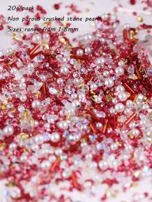 Serie azul Edición limitada de la atmósfera Estilo Ins Cuentas de arroz de vidrio Cuentas dispersas Pulsera y collar hechos a mano DIY a juego - Multicolor - Ver 1