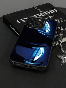 1pc Anime Eye Boy Print Anti-Drop Phone Case Compatible With IPhone 11, 12, 13, 14, 11 Pro Max, 12 Pro Max, 13 Pro Max, 14 Pro Max, XR, 15, 15 Pro, 15 Pro Max, Series - Multicolor - View 3