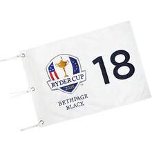 Embroidered Themed Golf Flag 2025 14x20 Inch Premium 420D Nylon Ideal for Practice Putting Green Driving Range Golf Course Golf Club Collectors - Ojales blancos Emb de 14 x 20 pulgadas para Ryder 2025, paquete de 1 - Ver 1