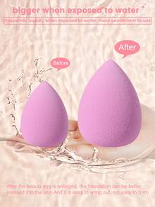 5PCS Makeup Sponges+1pc Mini Makeup Sponges - Multicolor - View 5