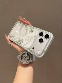 1 elegante funda para teléfono, no incluye cordón ni soporte. ¡A prueba de golpes con diseño de plantas, flores y bosque! Funda Transparente de Doble Capa GreenLeaf con Ventana para Lentes, Protección Completa a Prueba de Golpes, Diseño GreenLeaf de Alta Claridad, Compatible con 11/12/13/14/15/16/16 Pro. /12Pro/13Pro/14Pro/15Pro/16Pro/14Plus/15Plus/16Plus/12ProfesionalMax/13ProfesionalMáx. /14ProfesionalMáx. 15ProfessionalMax. /16ProfesionalMax,ÚltimosManzana17/17Pro/17Profesio - Verde leche - Ver 2