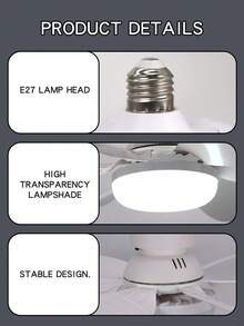 40W Dimmable LED Ceiling Fan With Remote Control, E27 Socket, Suitable For Bedroom & Living Room, 6 Blades, 3 Speed Settings, Timing Function, Lighting & Cooling Combo, 85-265V - one-size - View 11