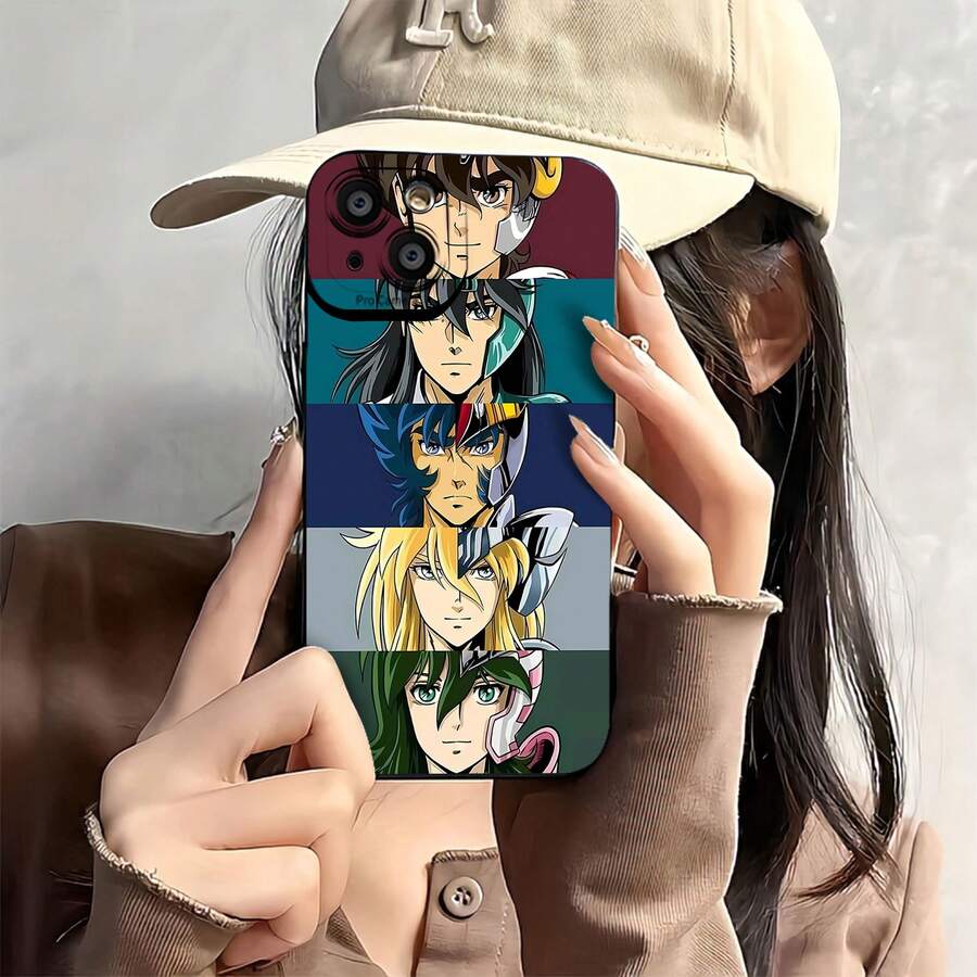 Estuche para teléfono Heroic Warriors Art Compatible con estuches para teléfonos   17  16 Pro Max  15 Pro Max  13 y  12 Hecho de material de TPU con protección mejorada para lentes y un diseño de pupila, protección total contra caídas, elegante y de alta gama Un regalo perfecto para familiares, amigos, seres queridos, novios, novias y para días festivos y aniversarios - Negro - Ver 1